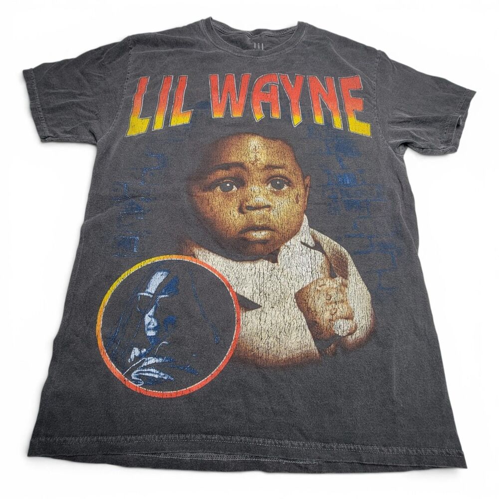 Lil Wayne Tha Carter III T-shirt Mens Medium Black Hip Hop Rap Graphic Tee